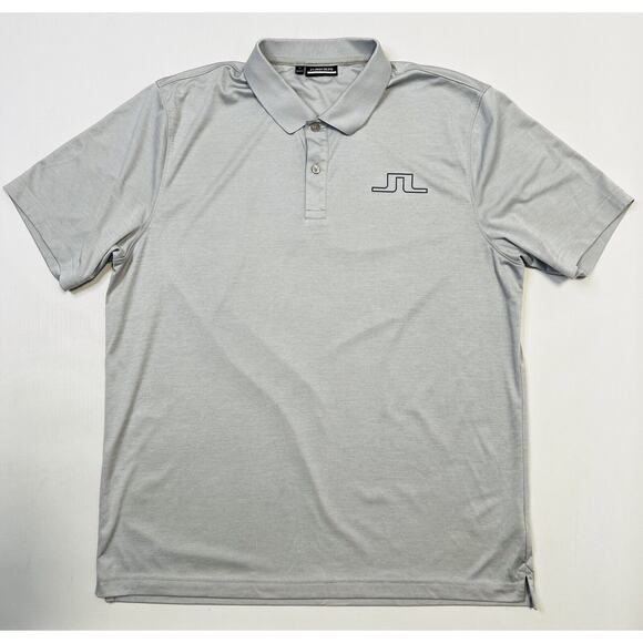 J LINDEBERG Bridge American Fit Golf Polo Shirt Mens Size XL Gray JL Logo - Picture 1 of 10